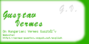 gusztav vermes business card